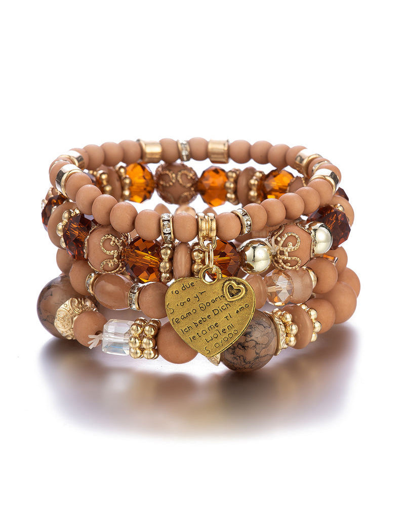 Elin | Armband i lager med hjärta