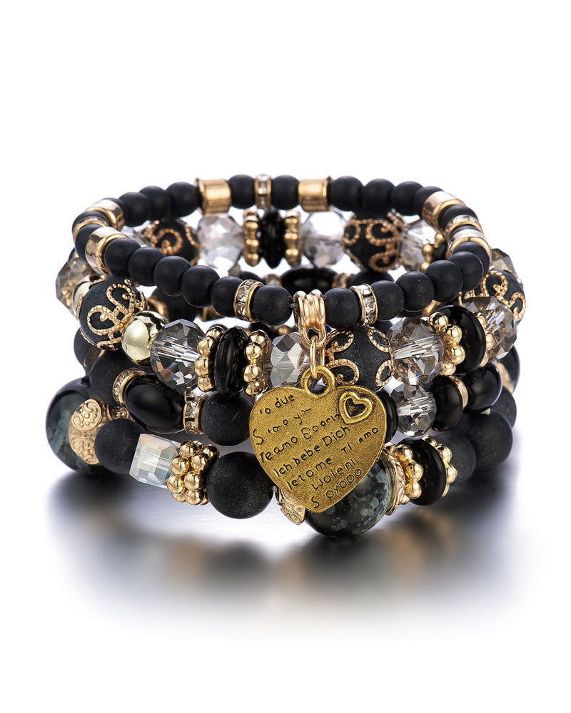 Elin | Armband i lager med hjärta