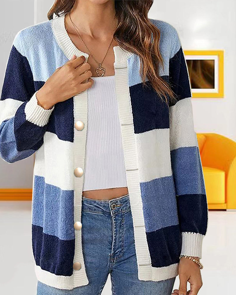 Elin | Colorblock cardigan för kvinnor