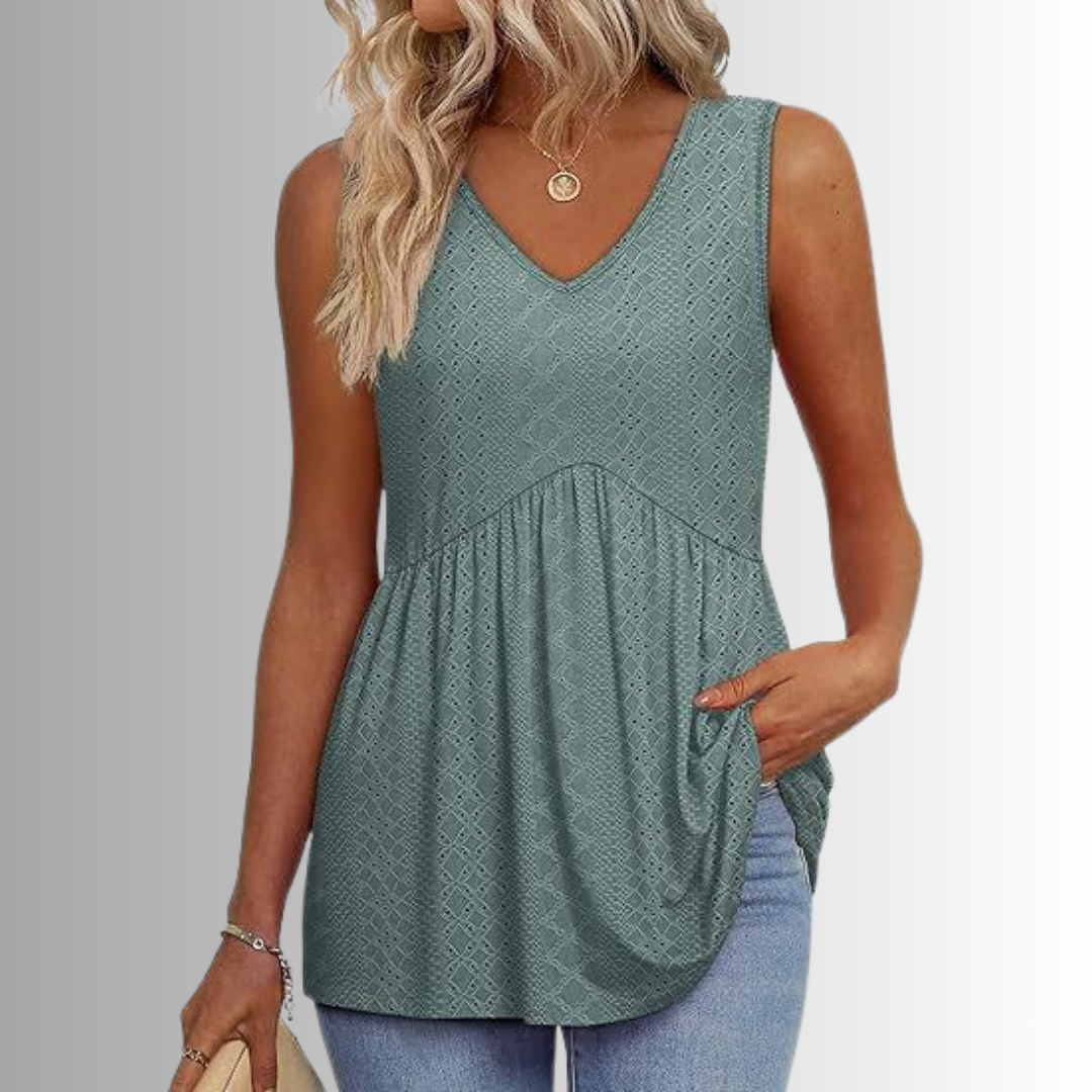 Elin | Elegant & Vardaglig Mönstrad Topp