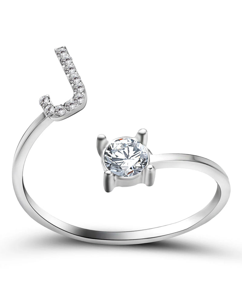 Elin | Öppen zirkonia-ring med initialer