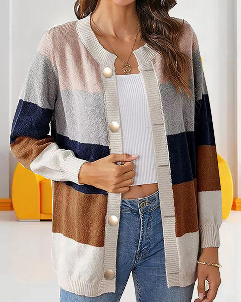 Elin | Colorblock cardigan för kvinnor