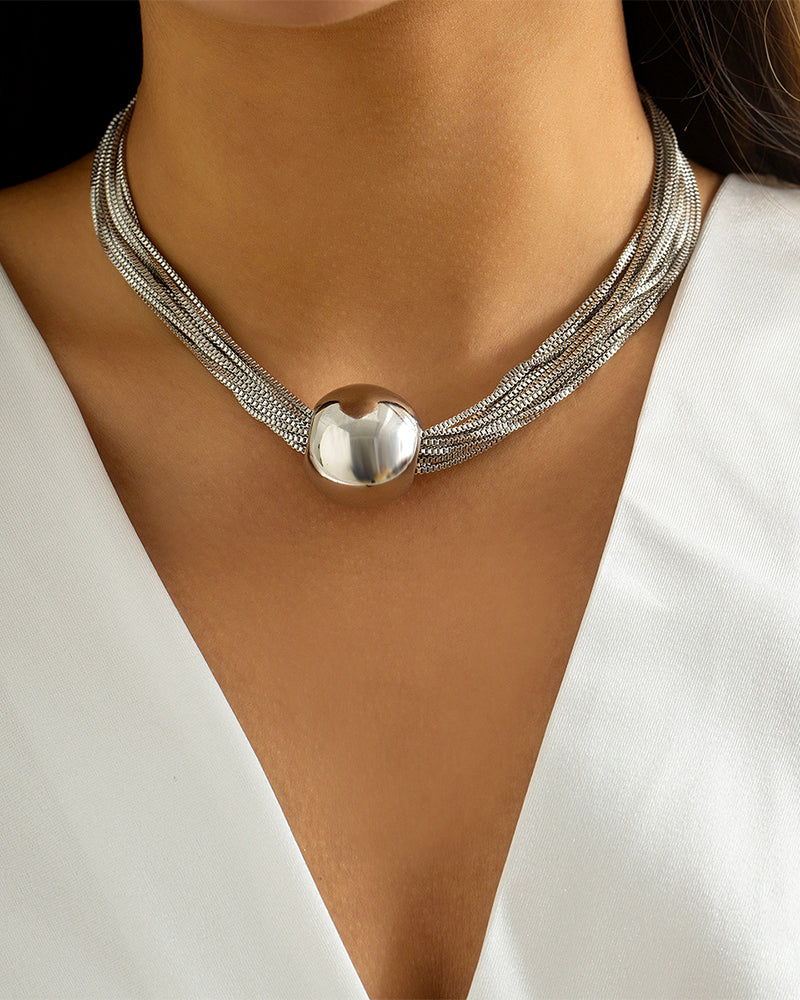 Elin | Stapelbart geometriskt halsband/armband med kedja i lager