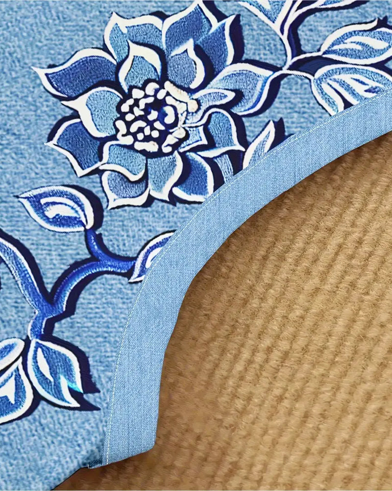 Elin | Klänning Ärmlös Imitation Denim