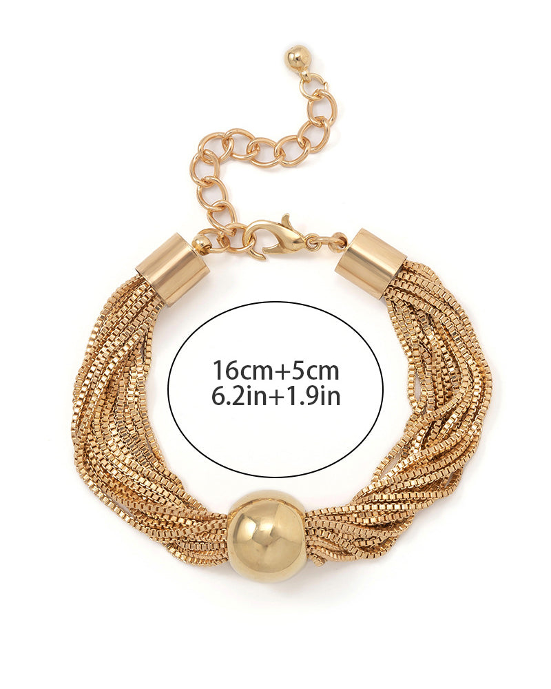 Elin | Stapelbart geometriskt halsband/armband med kedja i lager