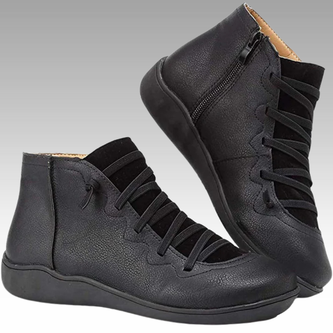 Elin | Trendiga Ortopediska Ankelboots i Vintage-stil