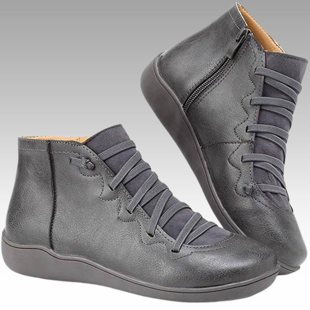Elin | Trendiga Ortopediska Ankelboots i Vintage-stil