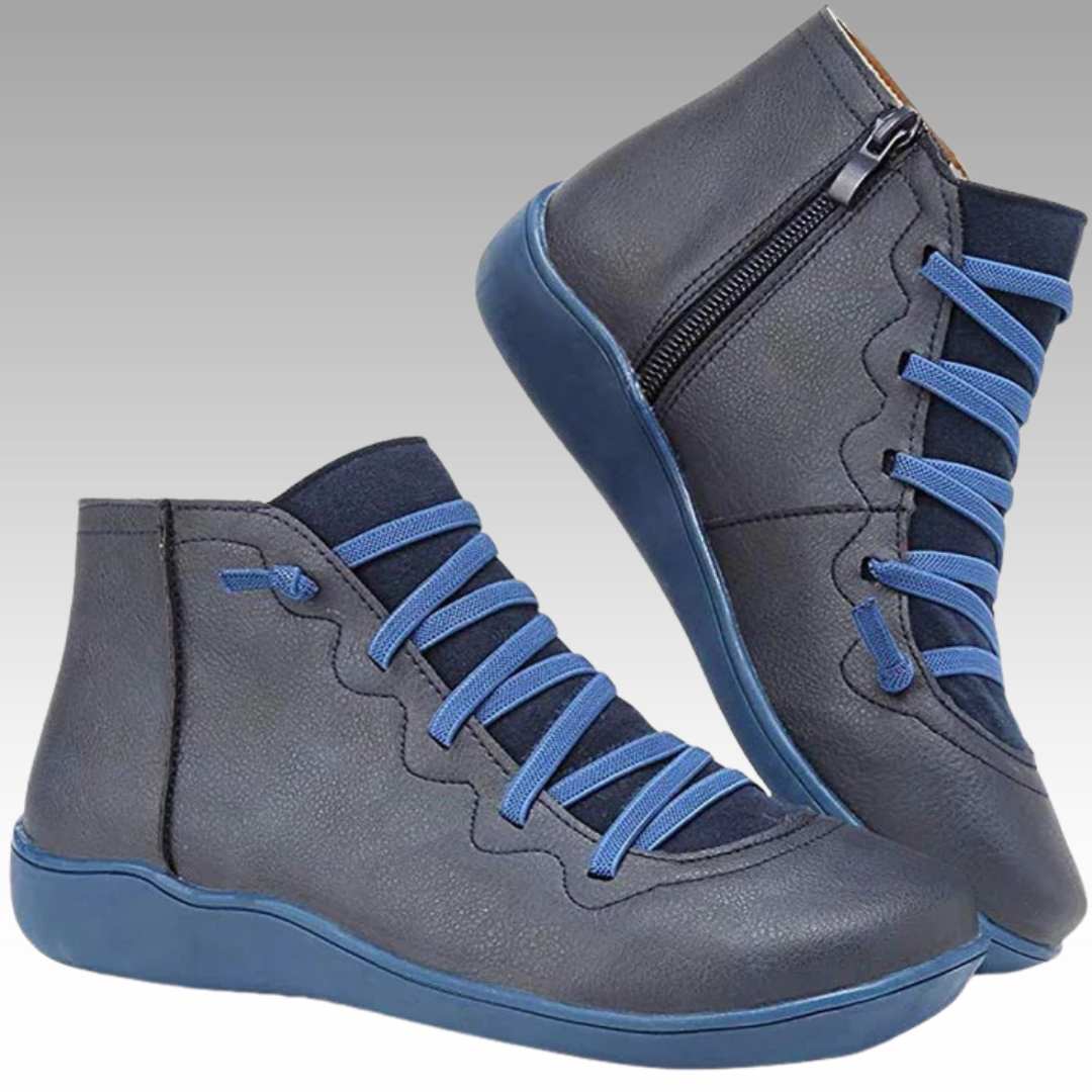Elin | Trendiga Ortopediska Ankelboots i Vintage-stil
