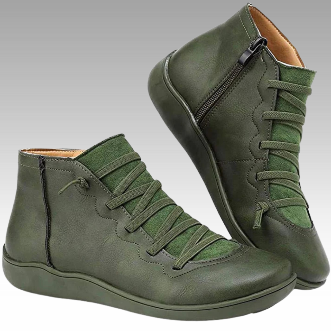 Elin | Trendiga Ortopediska Ankelboots i Vintage-stil