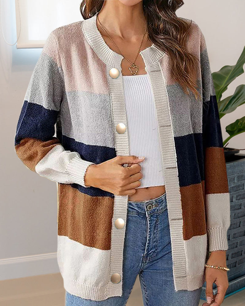 Elin | Colorblock cardigan för kvinnor