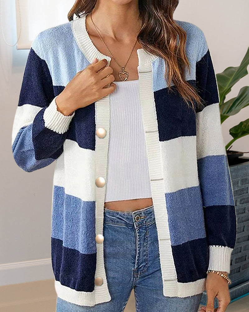 Elin | Colorblock cardigan för kvinnor