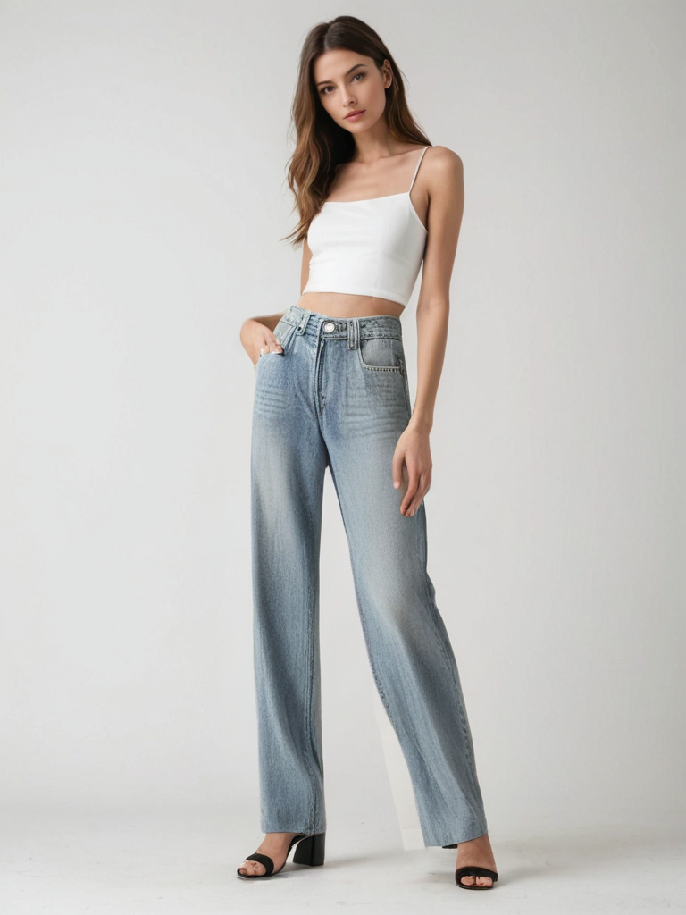 Elin | Vintage Utsvängd Jeans